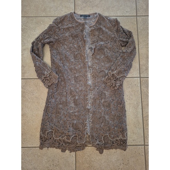 Ralph Lauren Black Label - Women Crew Neck Cardigan - Size: 12 - Brown - Picture 1 of 8